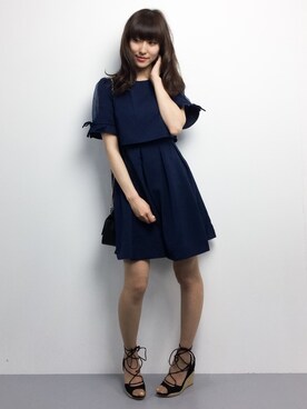 「TITTY&CO.（ティティーアンドコー）のアイテム（ワンピース/ドレス）」を使った、Mirei❤︎さん（レディース・162cm）の春コーディネート