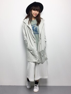 「AZUL by moussy（アズールバイマウジー）のアイテム（その他アウター）」を使った、Mirei❤︎さん（レディース・162cm）の春コーディネート