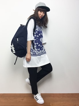 「knock through abstraction（ノックスルーアブストラクション）のアイテム」を使った、Mirei❤︎さん（レディース・162cm）の春コーディネート