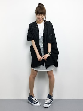 「チャイハネ（チャイハネ）のアイテム（カーディガン/ボレロ）」を使った、Mirei❤︎さん（レディース・162cm）の夏コーディネート