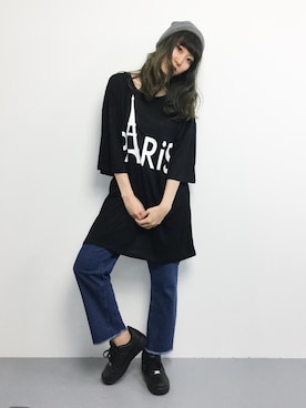 「unrelaxing（アンリラクシング）のアイテム」を使った、Mirei❤︎さん（レディース・162cm）の夏コーディネート