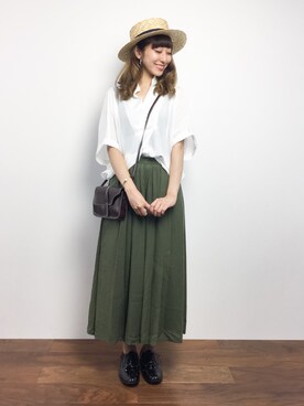 「Burner（バーナー）のアイテム」を使った、Mirei❤︎さん（レディース・162cm）の夏コーディネート
