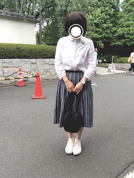 「Sally Scott（サリースコット）のアイテム（トップス）」を使った、もみじさん（レディース・160cm）の夏コーディネート