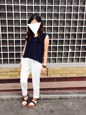 「A part by（アパートバイ）のアイテム（オールインワン・サロペット）」を使った、saaaa.さん（レディース・155cm）の夏コーディネート