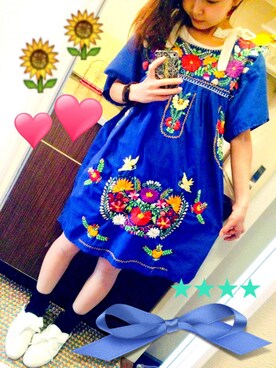 「ジャパンブルー」｜「アイテム（アナログ腕時計）」を使った、Harukaさん（レディース・153cm）の春コーディネート