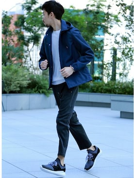 「adidas originals」｜「アイテム（ジャケット/アウター）」を使った、松木さん（メンズ・181cm）の秋コーディネート