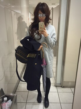 「MSGM（エムエスジーエム）のアイテム（ワンピース）」を使った、REEさん（レディース・158cm）の冬コーディネート