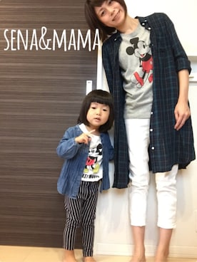「UNIQLO（ユニクロ）のアイテム（その他）」を使った、akinase6さん（キッズ・90cm）の秋コーディネート