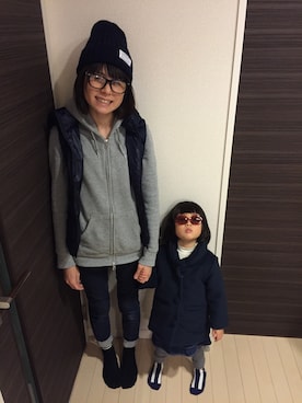 「UNIQLO（ユニクロ）のアイテム（その他）」を使った、akinase6さん（キッズ・90cm）の春コーディネート