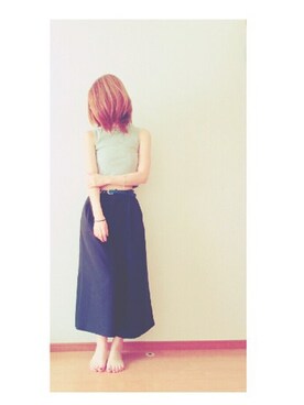 「JEANASIS（ジーナシス）のアイテム（その他パンツ、ブラック系）」を使った、MOEさん（レディース・154cm）の秋コーディネート