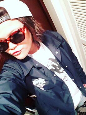 「STUSSY（ステューシー）のアイテム（その他アウター）」を使った、Moeko＊さん（レディース・163cm）の春コーディネート