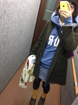 「SEVENDAYS=SUNDAY（セブンデイズサンデイ）のアイテム（チェスターコート）」を使った、siiさん（レディース・165cm）の冬コーディネート