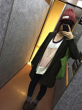 「MANASTASH（マナスタッシュ）のアイテム（帽子）」を使った、siiさん（レディース・165cm）の春コーディネート