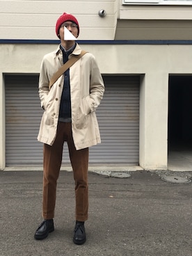 「Scye（サイ）のアイテム（デニムジャケット）」を使った、UTさん（メンズ・185cm）の秋コーディネート