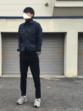 「Scye（サイ）のアイテム（デニムジャケット）」を使った、UTさん（メンズ・185cm）の秋コーディネート