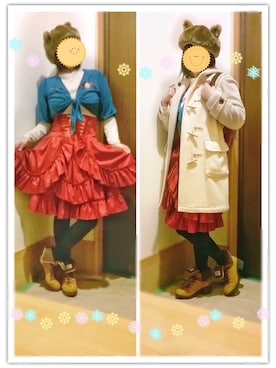 「しまむら（シマムラ）のアイテム（ダッフルコート）」を使った、はねはねさん（レディース・162cm）の冬コーディネート