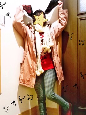 「MAD（マッド）のアイテム（帽子、ブラック系）」を使った、はねはねさん（レディース・162cm）の冬コーディネート