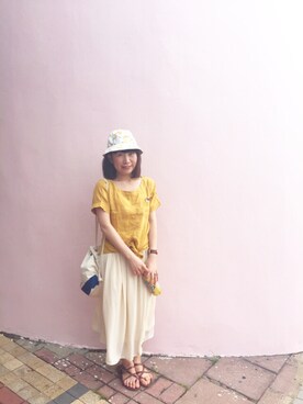 「UNKNOWN.（アンノウン）のアイテム（バックパック/リュック）」を使った、IvyLiさん（レディース・155cm）の夏コーディネート