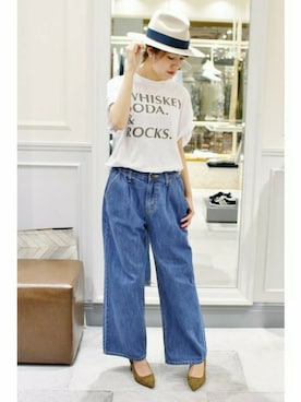 「アイテム（パンプス、グリーン系）」を使った、Mayuさん（レディース・159cm）の秋コーディネート