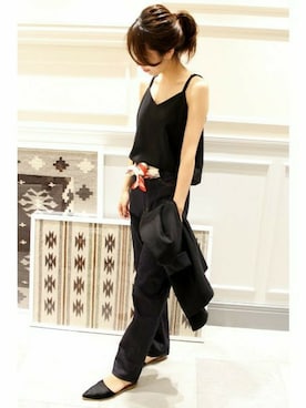 「plage（プラージュ）のアイテム（デニムパンツ）」を使った、Mayuさん（レディース・159cm）の秋コーディネート