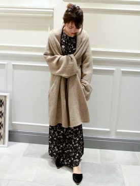 「ガウン」｜Mayuさん（レディース・159cm）の秋コーディネート