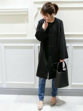 「plage（プラージュ）のアイテム（その他アウター）」を使った、Mayuさん（レディース・159cm）の秋コーディネート