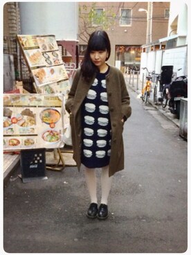 「ガラワンピース」｜nasuさん（レディース・155cm）の秋コーディネート