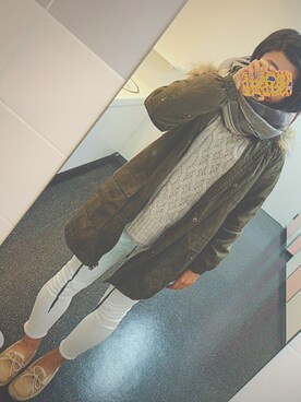 「UGG」｜「アイテム（モッズコート）」を使った、miiüさん（レディース・164cm）の冬コーディネート