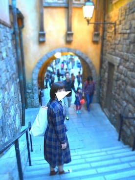 「キャンバスシューズ」｜「アイテム（ワンピース/ドレス）」を使った、空き地さん（レディース・163cm）の秋コーディネート