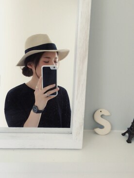 「SCALA（スカラ）のアイテム（アクセサリー）」を使った、minimalist_aponさん（レディース・152cm）の夏コーディネート