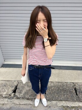 「SCALA（スカラ）のアイテム（アクセサリー）」を使った、minimalist_aponさん（レディース・152cm）の夏コーディネート