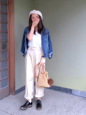 「SEVENDAYS=SUNDAY（セブンデイズサンデイ）のアイテム（ハンチング/ベレー帽）」を使った、minimalist_aponさん（レディース・152cm）の秋コーディネート