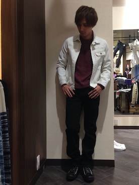 「Johnbull（ジョンブル）のアイテム（ブルゾン）」を使った、secchiさん（メンズ・165cm）の秋コーディネート