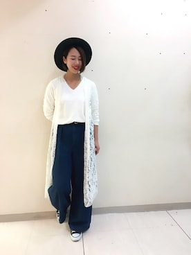 「A part by（アパートバイ）のアイテム（デニムパンツ）」を使った、ayumiさん（レディース・167cm）の春コーディネート