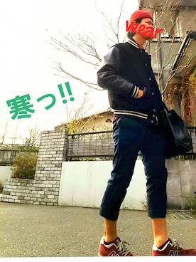 「アイテム（スタジャン）」を使った、★FUTO★さん（メンズ・177cm）の冬コーディネート
