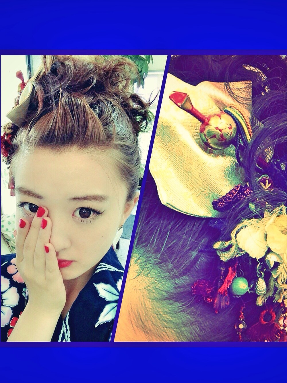 「ヘアアレンジ、浴衣、夏、和服」｜「文化屋雑貨店のアイテム（その他ヘアアクセサリー、その他）」を使った、チヒデさん（レディース・164cm）の夏コーディネートの1枚目の写真