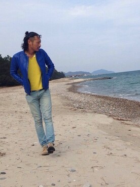 「Xfrm（トランスフォーム）のアイテム（ジャケット/アウター）」を使った、近岡良次さん（メンズ・178cm）の春コーディネート