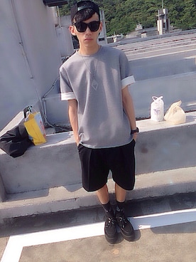 「IMMENSE（イメンス）のアイテム（キャップ）」を使った、Rickさん（メンズ・172cm）の夏コーディネート