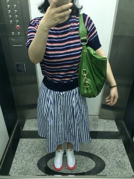 「Roots Canadaのアイテム（帽子）」を使った、JWeiさん（レディース・157cm）の春コーディネート