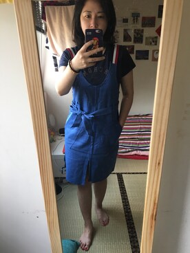 「Handmade（ハンドメイド）のアイテム（つなぎ/オールインワン）」を使った、JWeiさん（レディース・157cm）の夏コーディネート