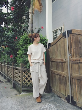 「kogosei（コーゴーセイ）のアイテム（サロペット/オーバーオール）」を使った、心地のkōgōseiさん（レディース・170cm）の夏コーディネート