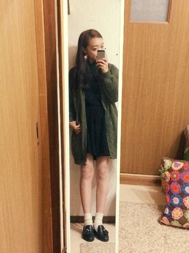 「jouetie（ジュエティ）のアイテム（スタジャン）」を使った、shyさん（レディース・167cm）の秋コーディネート