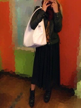 「アイテム（ブーティ）」を使った、Romiさん（レディース・158cm・20代）の秋コーディネート