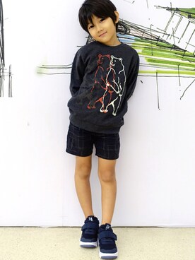 「小2」｜tsumu._.BKKさん（キッズ・120cm）の秋コーディネート