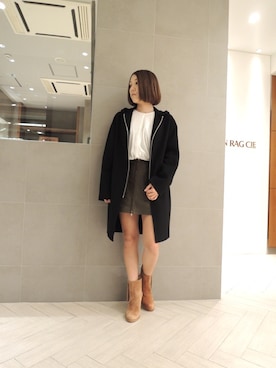 「ACNE（アクネ）のアイテム（ジャケット/アウター）」を使った、FLONTVIOROスタッフさん（レディース・159cm）の秋コーディネート