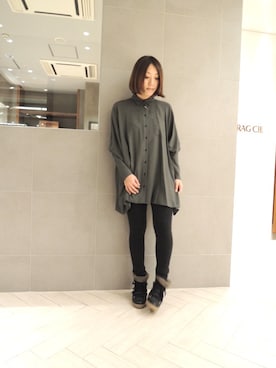 「ISABEL MARANT（イザベルマラン）のアイテム（ブーツ）」を使った、FLONTVIOROスタッフさん（レディース・159cm）の秋コーディネート