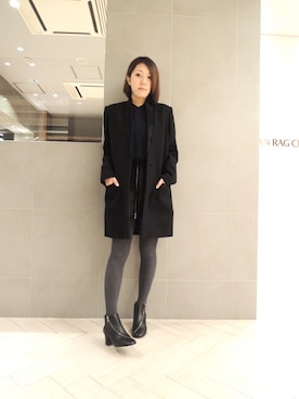 「ISABEL MARANT（イザベルマラン）のアイテム（テーラードジャケット）」を使った、FLONTVIOROスタッフさん（レディース・159cm）の秋コーディネート