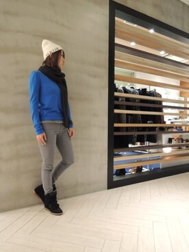 「ISABEL MARANT（イザベルマラン）のアイテム（シューズ）」を使った、FLONTVIOROスタッフさん（レディース・159cm）の冬コーディネート