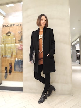 「ISABEL MARANT（イザベルマラン）のアイテム（テーラードジャケット）」を使った、FLONTVIOROスタッフさん（レディース・159cm）の冬コーディネート