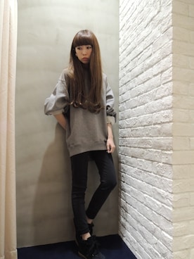 「ISABEL MARANT（イザベルマラン）のアイテム（シューズ）」を使った、FLONTVIOROスタッフさん（レディース・160cm）の冬コーディネート